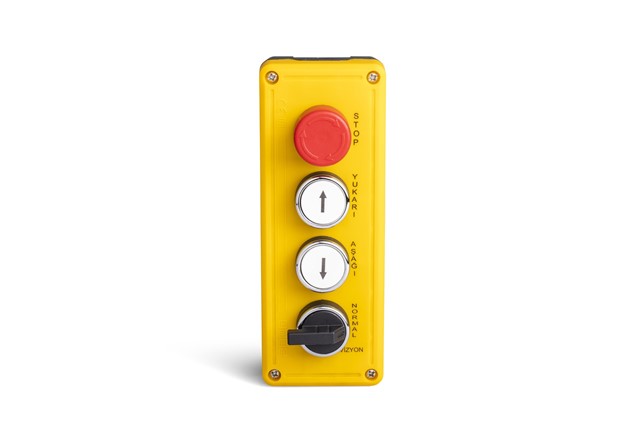 PY Series Plastic 4 Holes B200E30 +  2*B102DBOY + B111S20  Yellow-Black Control Box